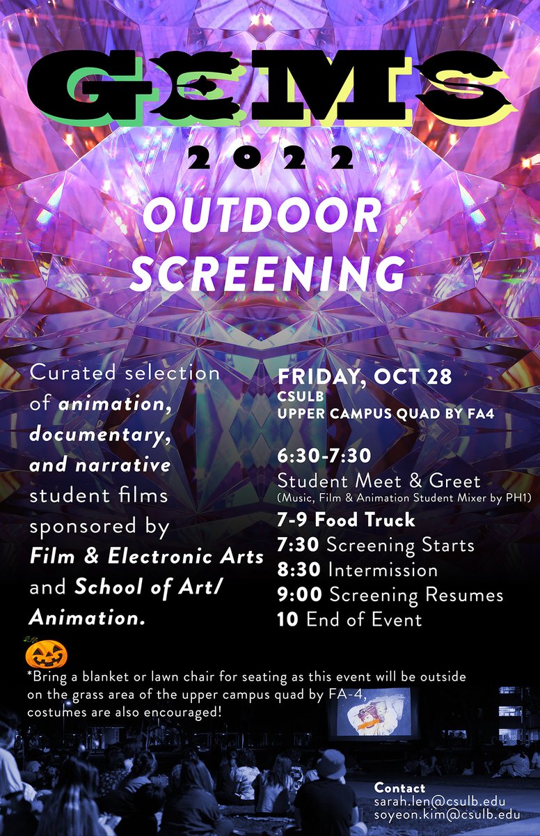csulbfilm's tweet photo. Join us tomorrow night for some outdoor screening fun! Don't forget your blankets/chairs, cash for snacks and of course your costumes! #csulbfea #csulbfilm #animation #documentary #narrative #film #screening #outdoorscreening #freeevent https://t.co/s6MUt92VwF