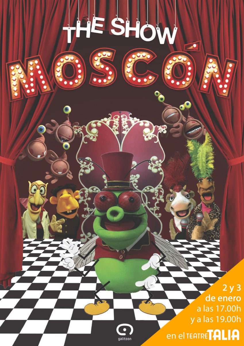 🎭 #Galitoonas y #Galitoonos entre los #turrones y el #Roscón tenemos el #ShowMoscon 🎪 .

📅 Cuando: 2 y 3 de enero. A las 17.00h y las 19.00h
🤷‍♀️ Donde: <a href="/teatretalia/">Teatre Talia</a>  Teatre Talia
🎟 Entradas: teatretalia.es/the-show-moscon
Sinopsis: galitoon.com/teatro/the-sho…

#teatrofamiliar 
#Valencia