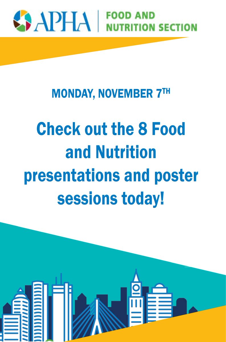 Check out what is happing today at the APHA Conference Food and Nutrition Section. #FNAPHA2022, #APHA2022, #APHAFood, #Nutrition  bit.ly/APHA2022_FN
