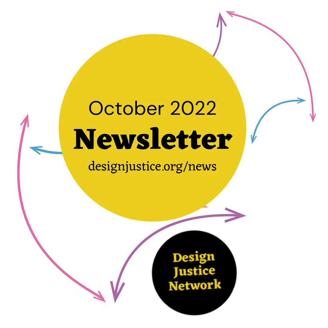 design__justice's tweet image. Our #DesignJustice October newsletter was just released! Take a look for updates on all things DJN and please share it within your networks! buff.ly/3Deaftd  Contributions are always welcome!
#DesignJusticeNews #DesignJusticeNetwork #Newsletter #NetworkUpdates #DjnEvents