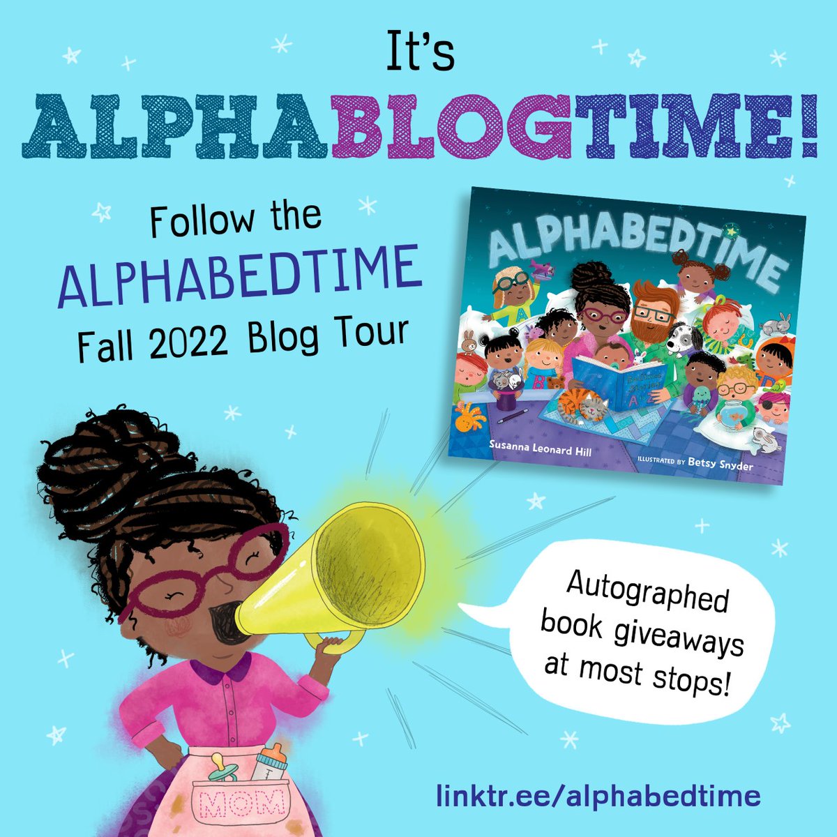 SusannaLHill's tweet photo. Come visit YABC for an author/illustrator chat and a giveaway of ALPHABEDTIME! https://t.co/mgYh4xWjx7 
@betsysnyderart
 
@penguinkids
 
@nancyrosep
 
@Lvogesedenstree
 #picturebook #preschool #alphabedtime #Giveaway #alphabetbook #bedtimebook #learningletters #bedtimestory https://t.co/GDVkSDircE