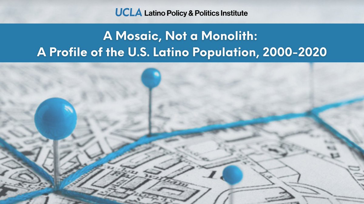 🚨 NEW @UCLALatino Research: A Mosaic, Not a Monolith: A Profile of the U.S. Latino Population looks at the demographic growth & socioeconomic trends of Latinos across different origin groups. Check out the full report & data visualizations 👇 latino.ucla.edu/research/latin…
