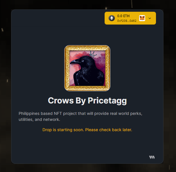 CrowsPricetagg's tweet photo. Contract has been deployed 🔥

SEE YOU TOMORROW 😈

#ThisIsCrowsByPricetagg
#WeAreCrows https://t.co/scXYbgbxxM