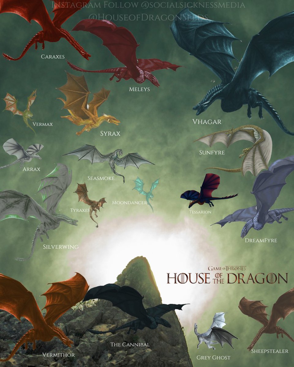 DreamofASOIAF's tweet image. The Dragon’s we will see in #HouseOfTheDragon