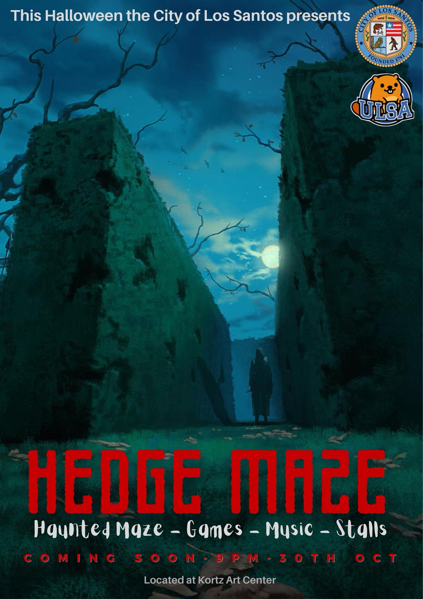 Can you find your way through the Hedge Maze? Or will you become a lost soul this Halloween?

Find out with LSGOV on October 30. 
Only on GTA World.

Credit: Tea Dragon &amp; ChickenOffSky

Join the experience today! gta.world
#gtaworld #gtaw #roleplay #gta5 #gtarp