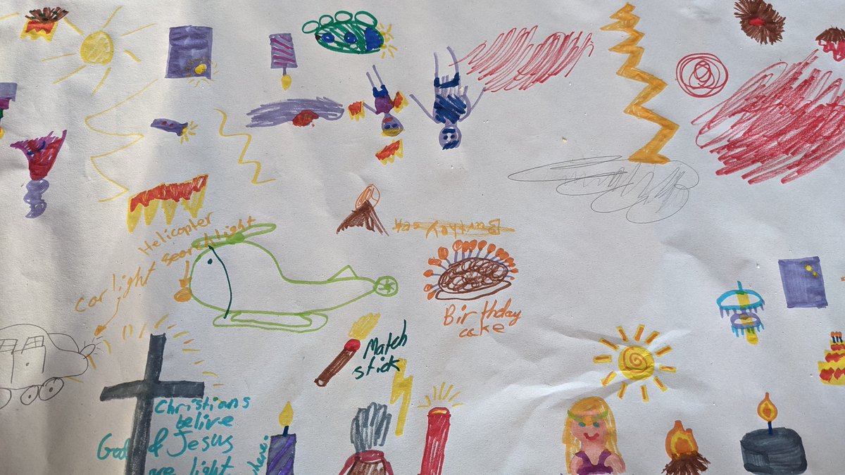 Great time at Thursday Church today thinking about Jesus Light of the World!