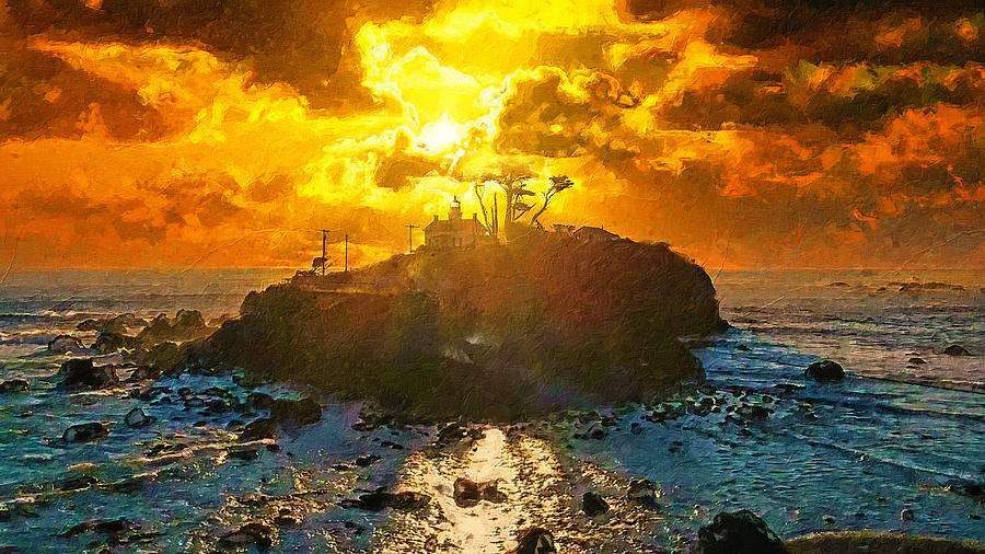 Battery Point Light lighthouse in Crescent City, California, at sunset 😎 nickoprints.com/featured/batte… #lighthouse #batterypoint #CrescentCity #CrescentCityCalifornia #art #artwork #painting #sunset #sunsetart #sunsetpainting #artforsale #buyart #islandart #islandpainting #wallart