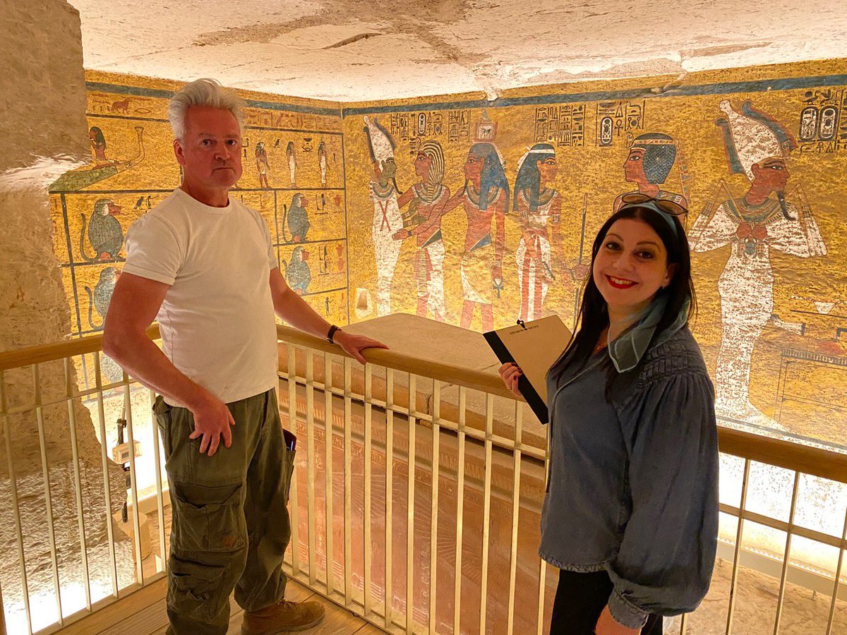 The brains behind this beautiful documentary was director Kenny Scott. I adored every minute working with him & hoped we could make many more together. Kenny passed away this summer. He was so proud of this doc directors.uk.com/news/rememberi…. Please watch & share #TutankhamunsSecrets