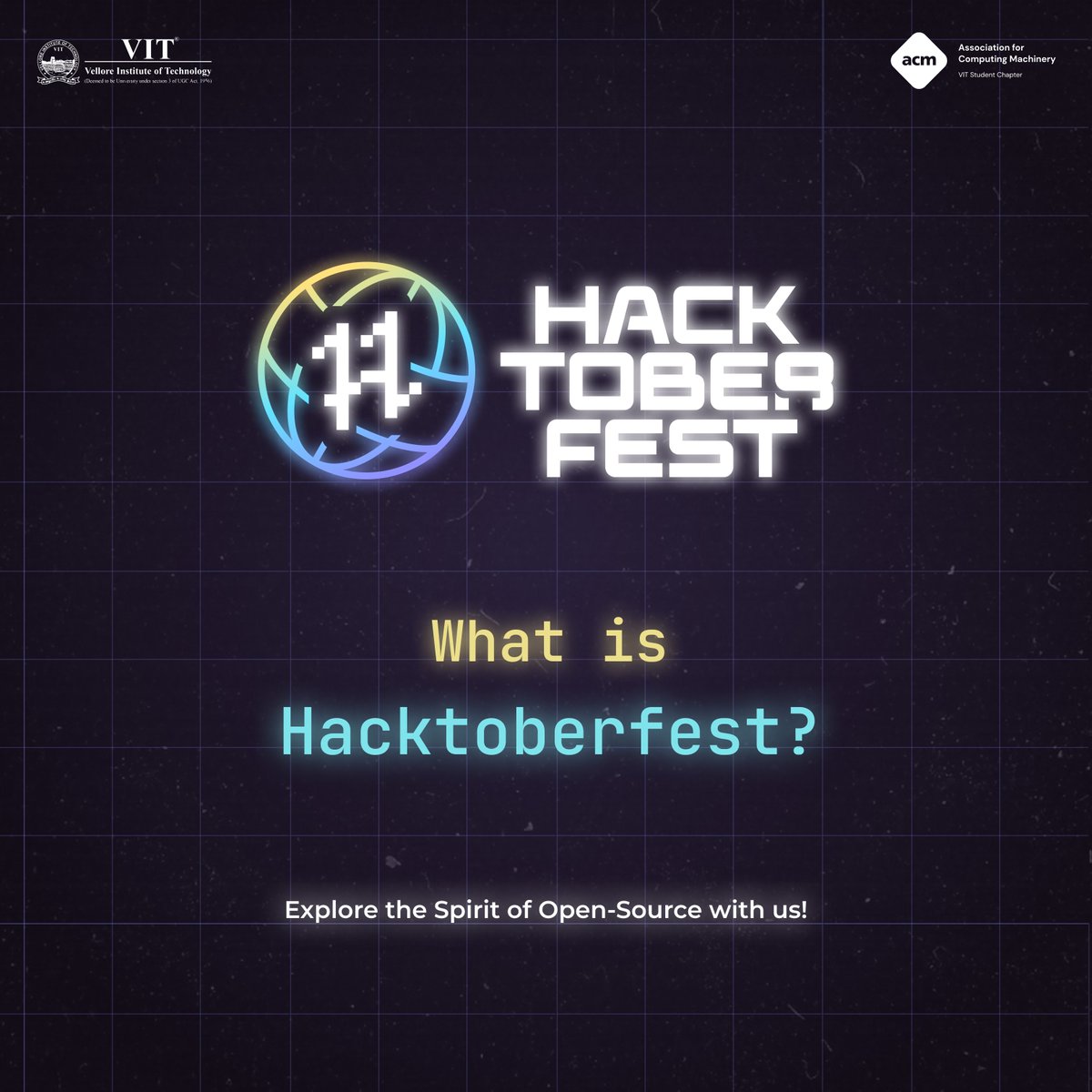 ACM_VIT's tweet image. Want to know what Hacktoberfest is? Don&apos;t worry, we&apos;ve got you covered! Delve into the festival with the right spirit of open source!

Contribute with ACM-VIT&apos;s Forktober!
🔗 with.acmvit.in/github (link in bio!)

#acm #vit #acmvit #hacktoberfest #forktober #opensource