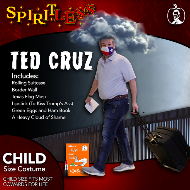 ProjectLincoln's tweet photo. We took the Lincoln Project Halloween Quiz and got @tedcruz . Find out which MAGA Republican you should be by taking our quiz: https://t.co/EbGNHyZPhX 

Share yours using #MAGAween https://t.co/NPHPmMxbGZ