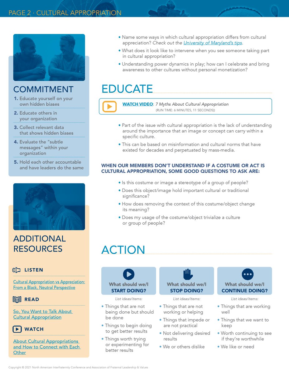 Cultural Appropriation is the act of taking or using things from a culture that is not your own, especially without showing that you understand or respect this culture.