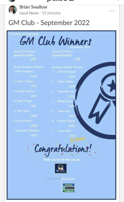 Proud to be back on GM club for September. Thank you for everything <a href="/Bswallow27/">Brian swallow</a>, including my first experience with an oyster😅🏆