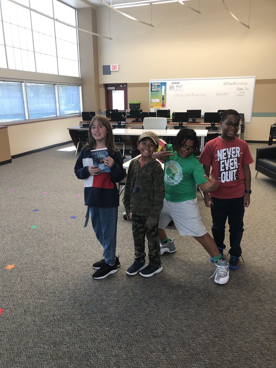 aselibrary's tweet photo. Our ASE Battle of the Books Club is an amazing group of 4th and 5th Grade readers!
#thehumblelibrarian
@HumbleISD_lib 
@HumbleISD_ASE 
@ASE_PTOHumble https://t.co/mcQqrKIfBc