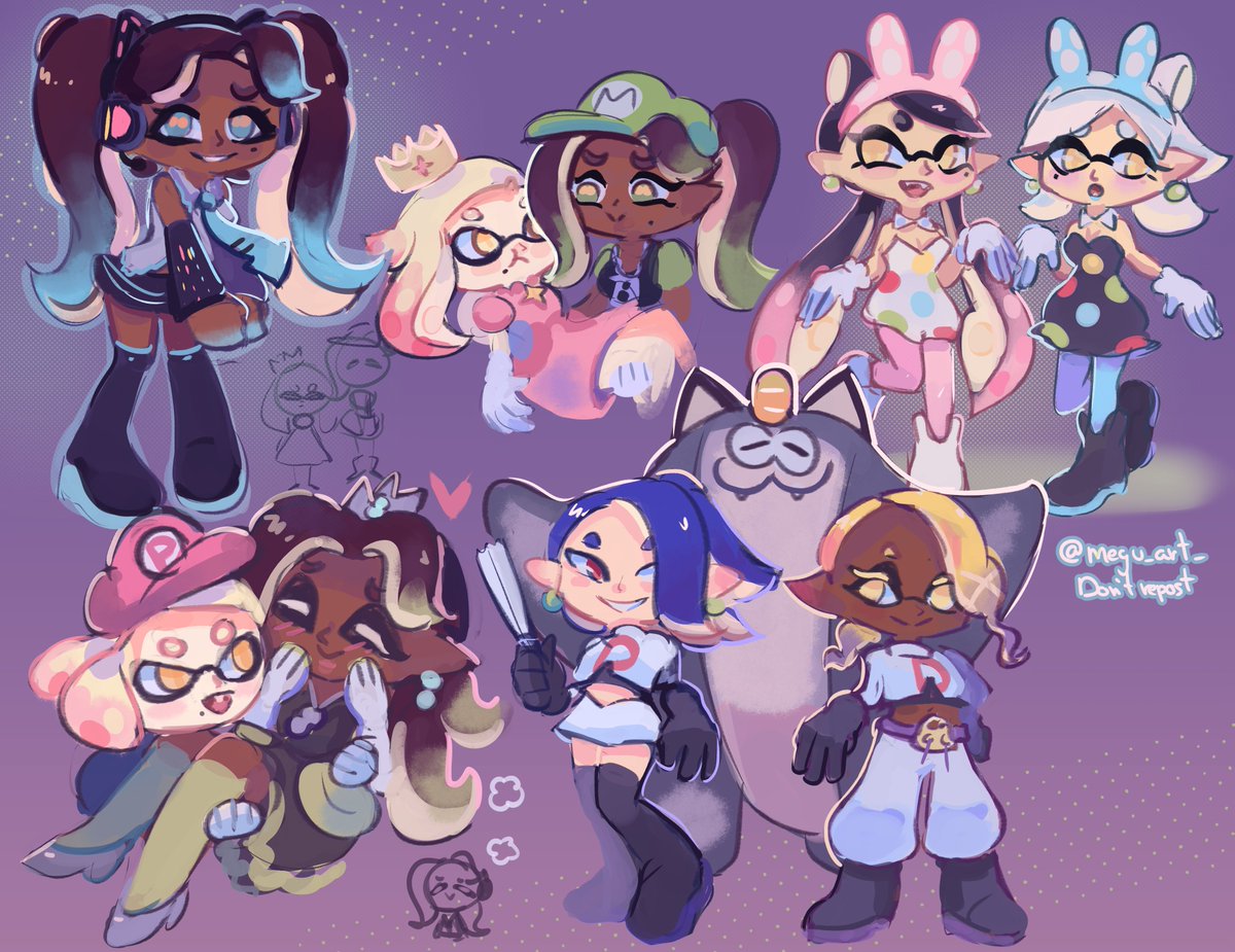 The perfect season to post squids in costumes #Splatoon #Splatoon3