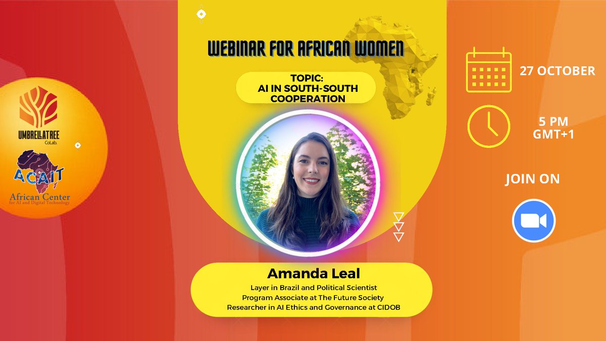 utcolab's tweet image. Starting soon! 🤩Amanda Leal the Program Associate @thefuturesoc will speak about #AI in South-South #cooperation 

@utcolab and ACAIT #webinar link is here 👇

utcolab.zoholandingpage.eu/ai-south-south…