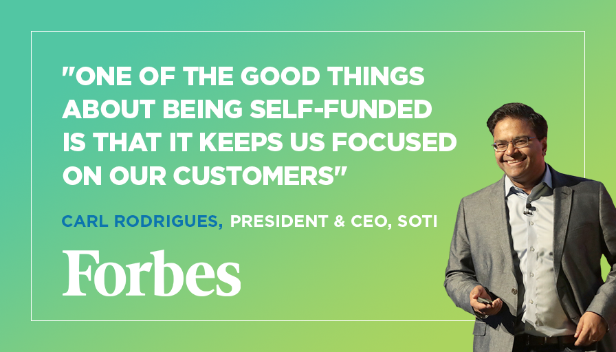 SOTI_Inc's tweet photo. Carl Rodrigues, President &amp; CEO, shared insight with @Forbes about the importance of building a company with a long-term vision that is customer-focused, rather than a short-term vision focused on investors. 

Click below: https://t.co/EXWHyC4cX7 https://t.co/vMLi1FPiBV