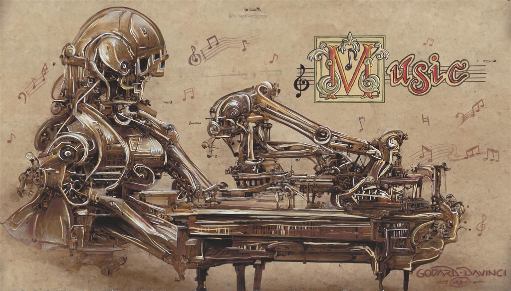 ParkWestGallery's tweet image. &quot;Music&quot; by Michael Godard @OfficialGodard #musicart #music #michaelgodard