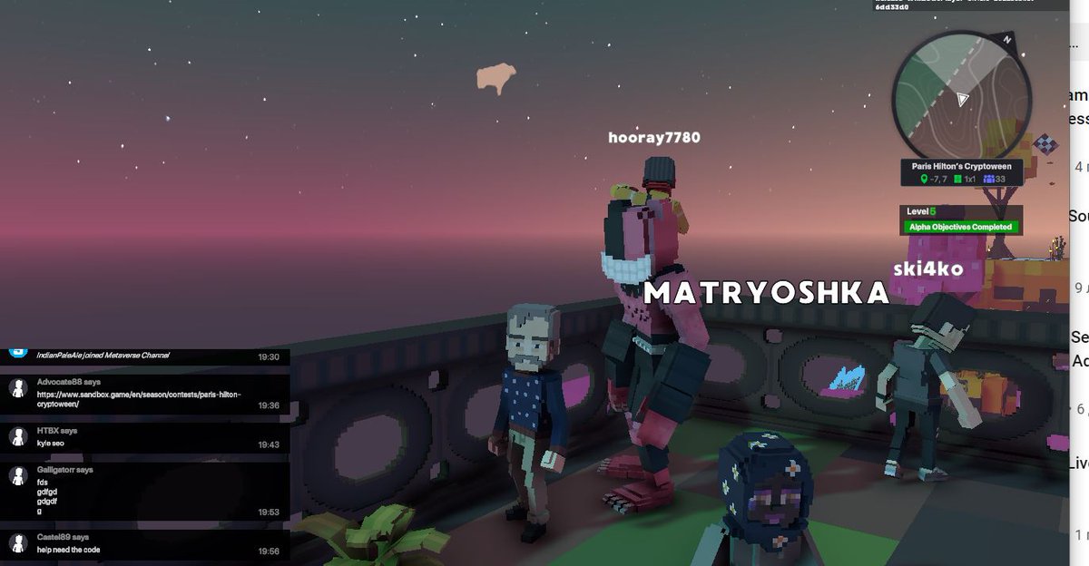 Molokoedoff's tweet photo. @TheSandboxGame I just participated in the Paris Hilton  #Cryptoween Event. I found Grralh check out my screenshot below!
🎃👇 https://t.co/2FqTyWabel