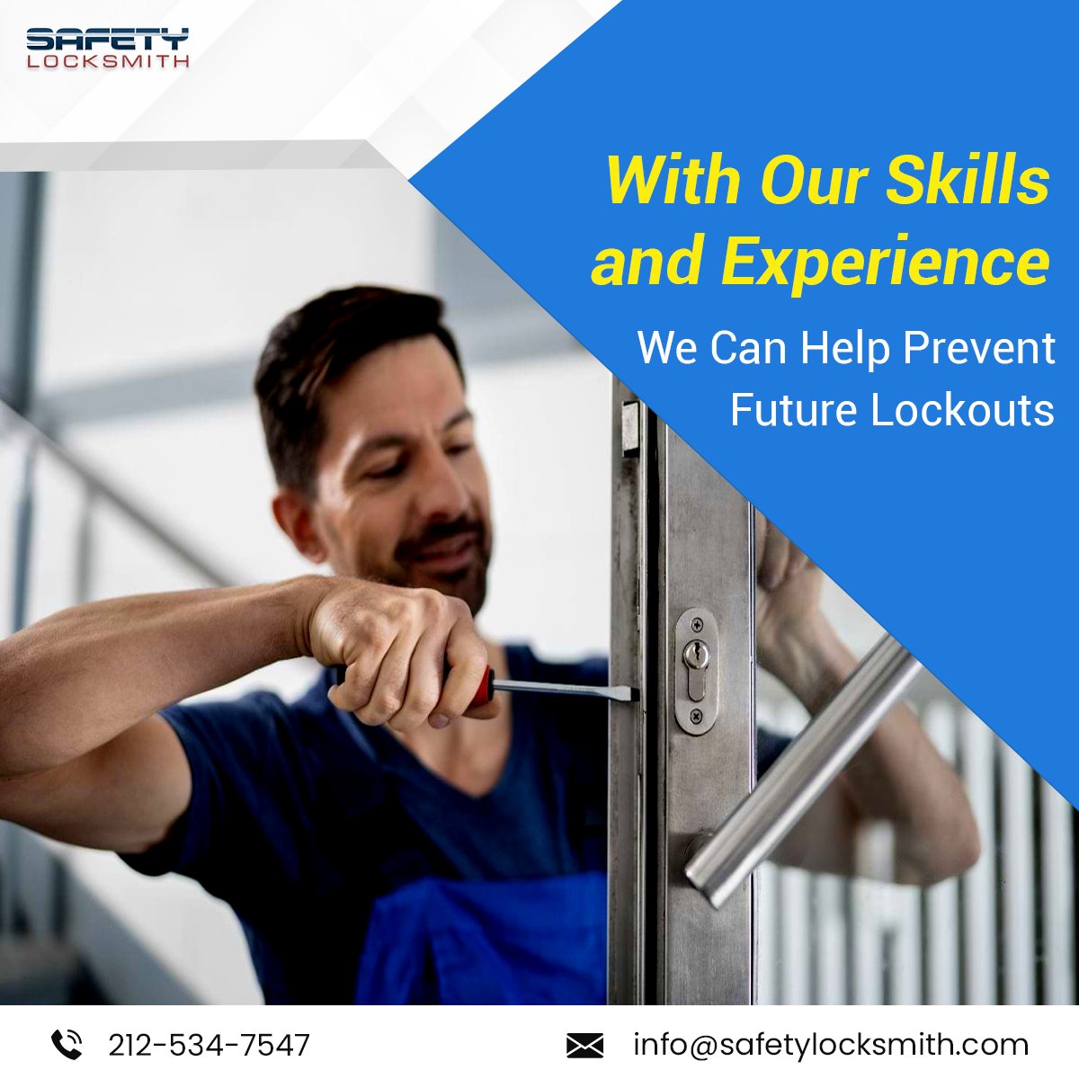 LocksmithSafety's tweet image. Safety Locksmith NYC experts will not only help you get back in when you get locked out but will also advise you to prevent future lockouts. 
Contact: safetylocksmith.com
#home #gates #KEY #SecuritySolutions #security #locksmith #specialist  #intercoms #security #system