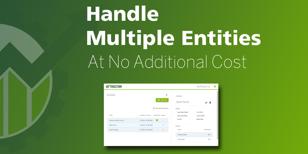 Traction_Ag's tweet image. Quickbooks will charge you for each business entity, but not Traction. hubs.li/Q01qrTJs0 #onesubscription #builtforfarming #reducecosts