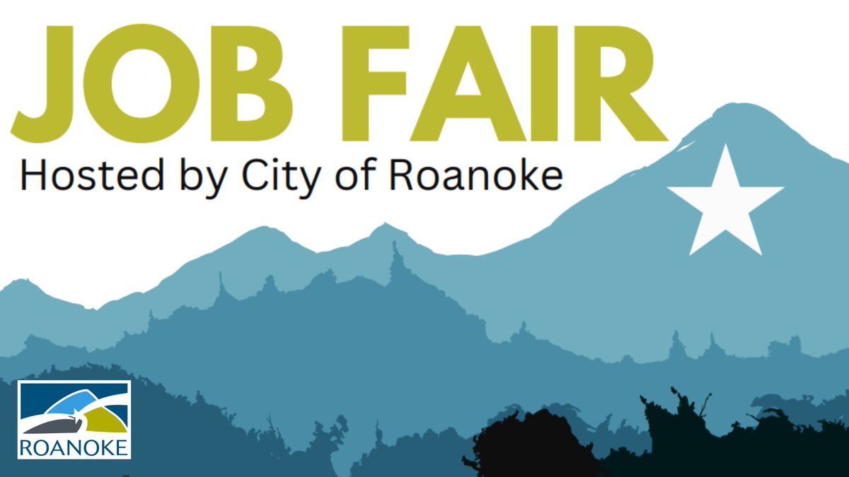 City of Roanoke Job Fair
Location: Berglund Center (710 Williamson Rd. NE, Roanoke, VA 24016)
Wednesday, November 16th, 3pm-7pm

Come meet staff and ask questions!
Apply and interview on-site
Learn more about the city's new benefits

For more information, please call 540-853-2231