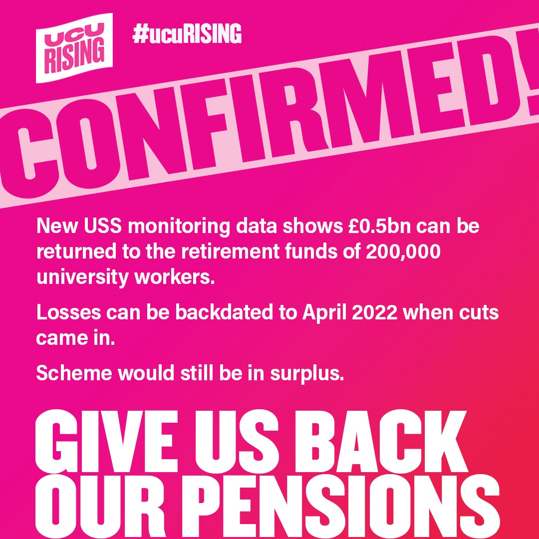 🚨BREAKING: USS NEWS!🚨

Give us back our pensions - now!

#ucuRISING