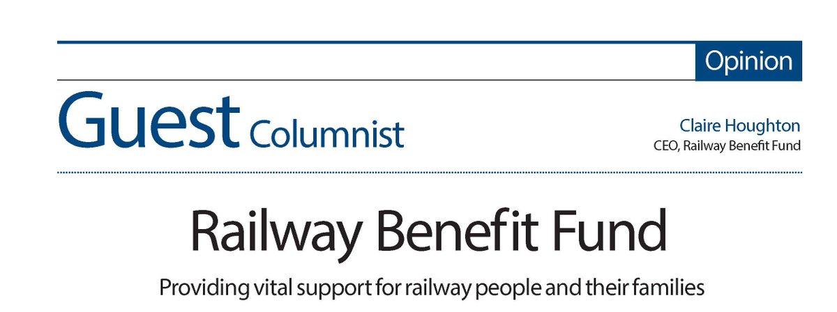 🖊️Our CEO Claire Houghton has written the guest column for this month’s <a href="/RAIL/">RAIL Magazine</a> Magazine.

Claire explains how RBF is supporting railway people through the cost of living crisis, with details on our new Energy Support Fund. 

Read the full piece in RAIL ➡️ bit.ly/3DcPaAv