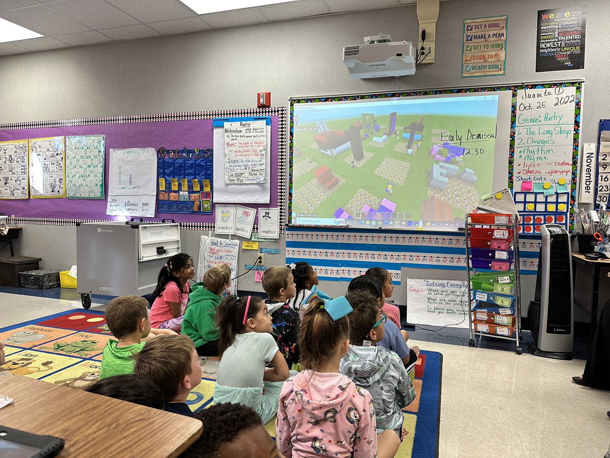 iMarquezEDU's tweet photo. What an amazing group of first graders in Mrs. Blackburnβs class! @Minecraft Education Edition is a perfect motivator. Everyone was being creative and respecting each otherβs builds. ππΌ
#NEISDiTech #NEISDInnovators #EdTech https://t.co/xSt7U2bDOW