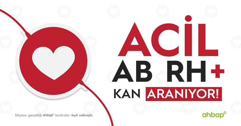 #Ankara Üniversitesi Cebeci Tıp Fakültesi Hastanesinde tedavi görmekte olan Müzeyyen Tulumoğlu için çok #acil AB Rh (+) #trombosit kan ihtiyacı vardır. İletişim: 05412413022