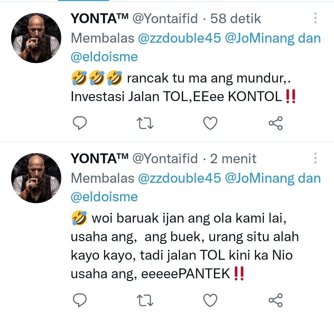 Padahal saya bahas TOL Sumbar. Malah dijawab kebun binatang bahkan (maaf) kemaluan. Delalah saya kok ya malam ini sempet sempetnya ngeladeni.😔