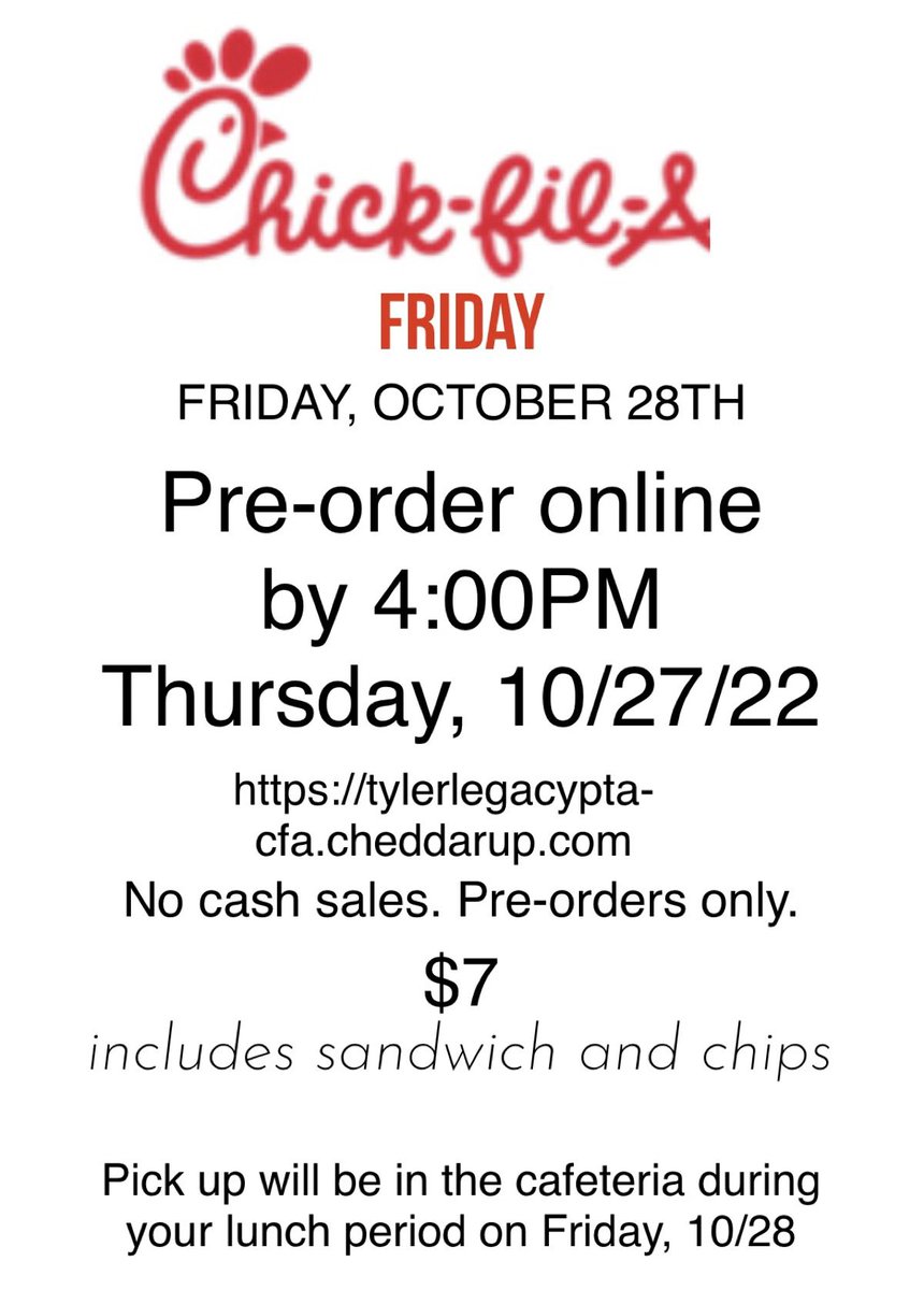 Order are due TODAY by 4pm!!! <a href="/TLRedRaiders/">Tyler Legacy High School</a>