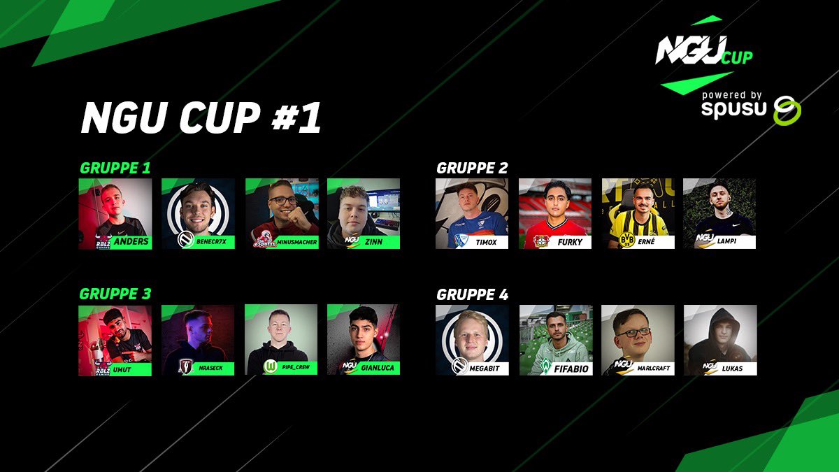 TheNGUApp's tweet photo. Die Gruppen stehen! 💥
Es wird heute Abend unfassbare Begegnungen geben! 
Wir können uns auf ein extrem hohes Niveau und viele spannende Matches freuen. 
Wird einer der Pros den Turniersieg einfahren, oder kann ein Wildcard Gewinner für eine Überraschung sorgen? 👀 https://t.co/VG9F5aYiFh