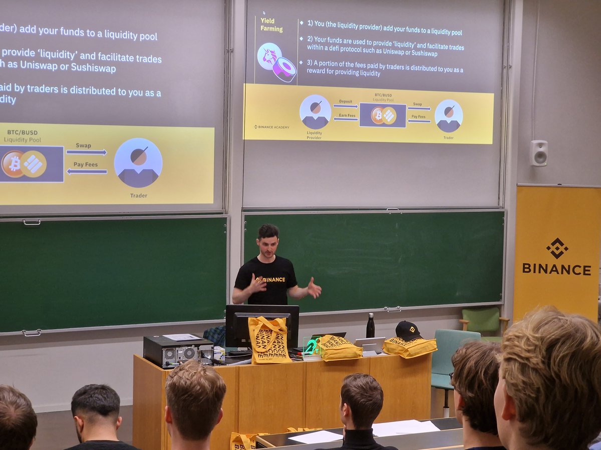 BinanceAcademy's tweet photo. #BinanceUniversity tour cohosted a workshop about crypto 101 at @AaltoUniversity alongside
@AaltoMarketing and Aalto Crypto Society. 

Share with us your thoughts of the event and follow us for more crypto educational content! https://t.co/UxP9arHTJj