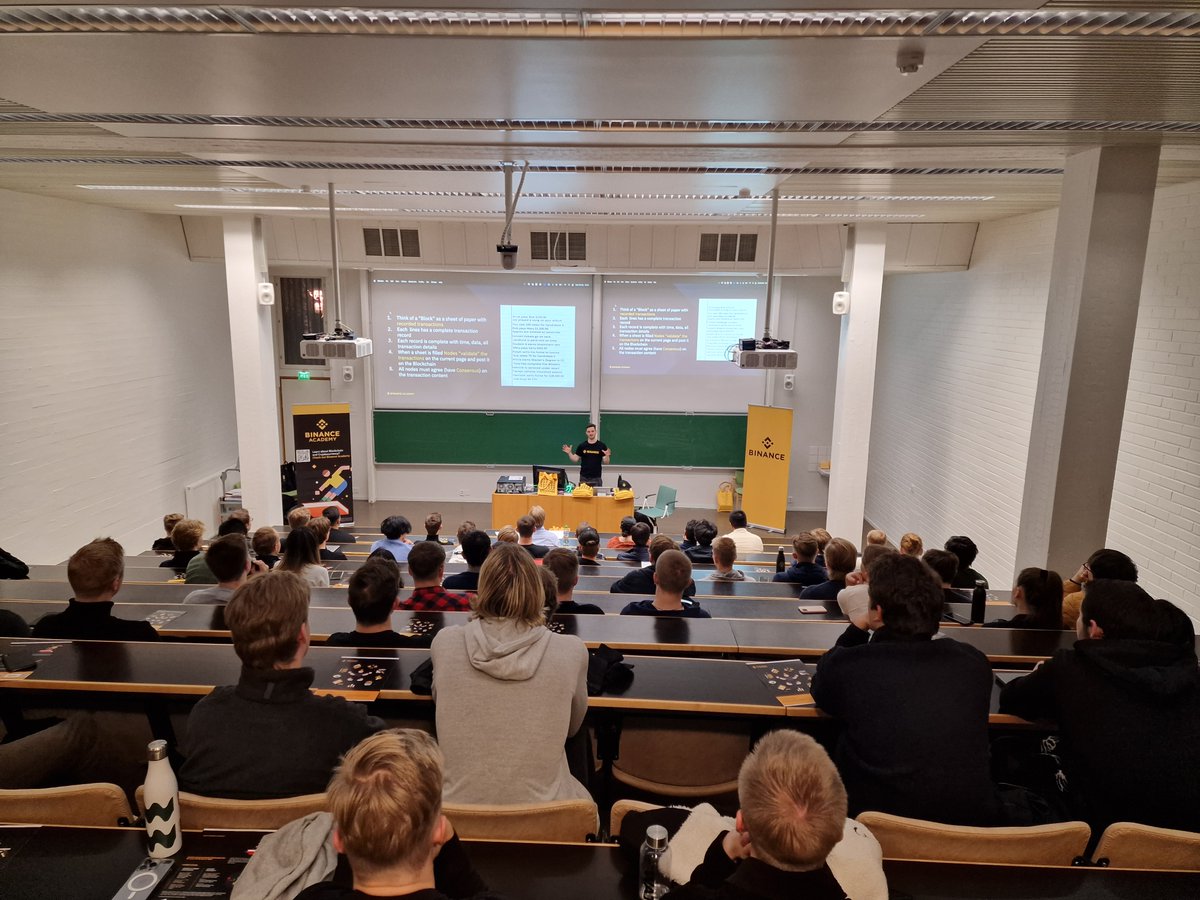BinanceAcademy's tweet photo. #BinanceUniversity tour cohosted a workshop about crypto 101 at @AaltoUniversity alongside
@AaltoMarketing and Aalto Crypto Society. 

Share with us your thoughts of the event and follow us for more crypto educational content! https://t.co/UxP9arHTJj