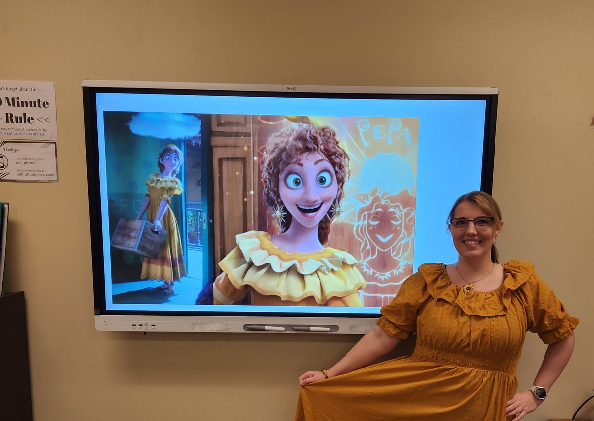 Day 4 of red ribbon week: I am the long lost twin of Pepa from Encanto.
<a href="/MCJHGators/">Mayde Creek JH</a> @mcjhredribbon22