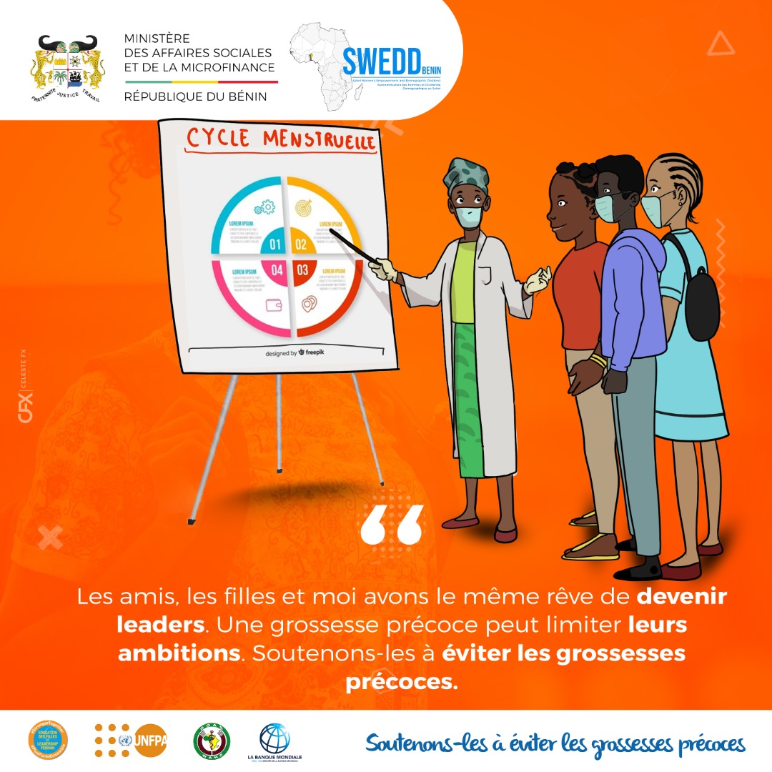 PrevertDjossou's tweet image. Soutenons les filles à éviter les grossesses précoces. 
@BM_Afrique @IdaniEuvariste @sweddbj @unfpa_benin @oboubeblanchard