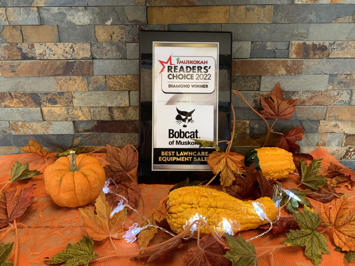 OakenEquipment's tweet photo. Our newest branch, Bobcat of Muskoka, was awarded "Best Lawncare Equipment Sales" by their community! 🏆.
Thank You, Muskoka! 👍
#award #muskoka #bracbridge #groundsmaintenance https://t.co/CwKBCUFOHi