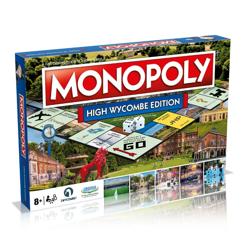 wwfcofficial's tweet photo. MONOPOLY: High Wycombe Edition has been officially launched... and the #Chairboys' Adams Park stadium features on the game!