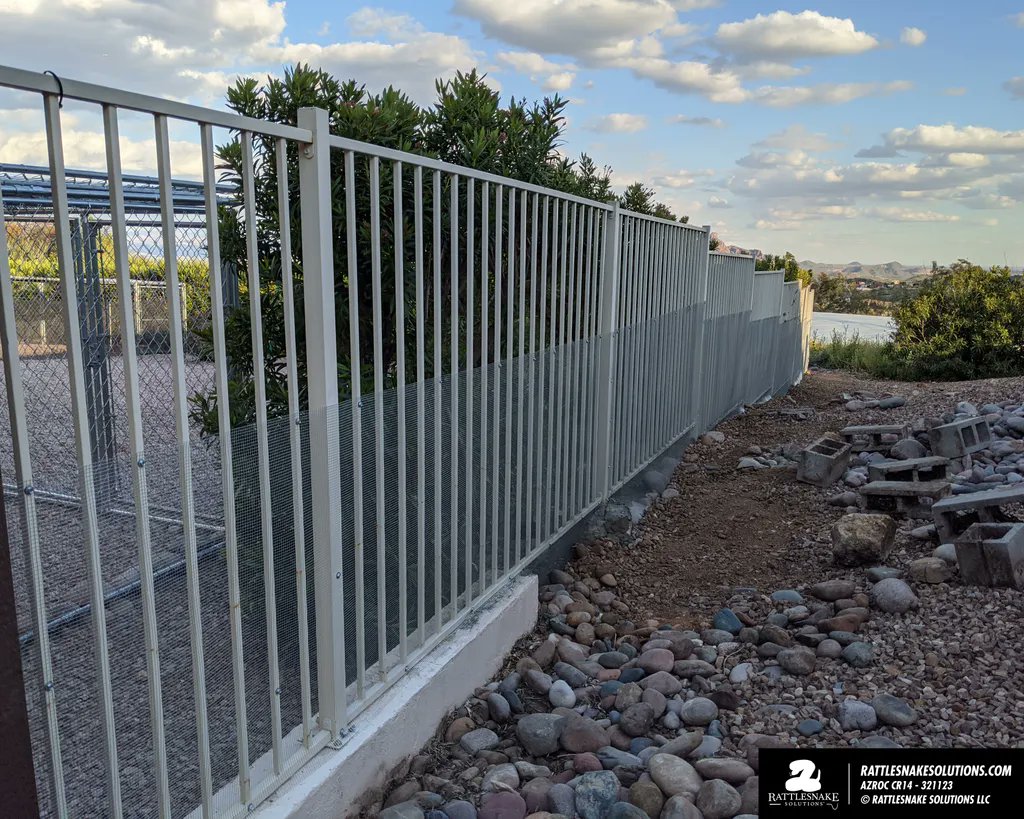 Rattlesnakes on the outside, family and pets on the inside. More information on Rattlesnake Fencing: buff.ly/39o8M5U