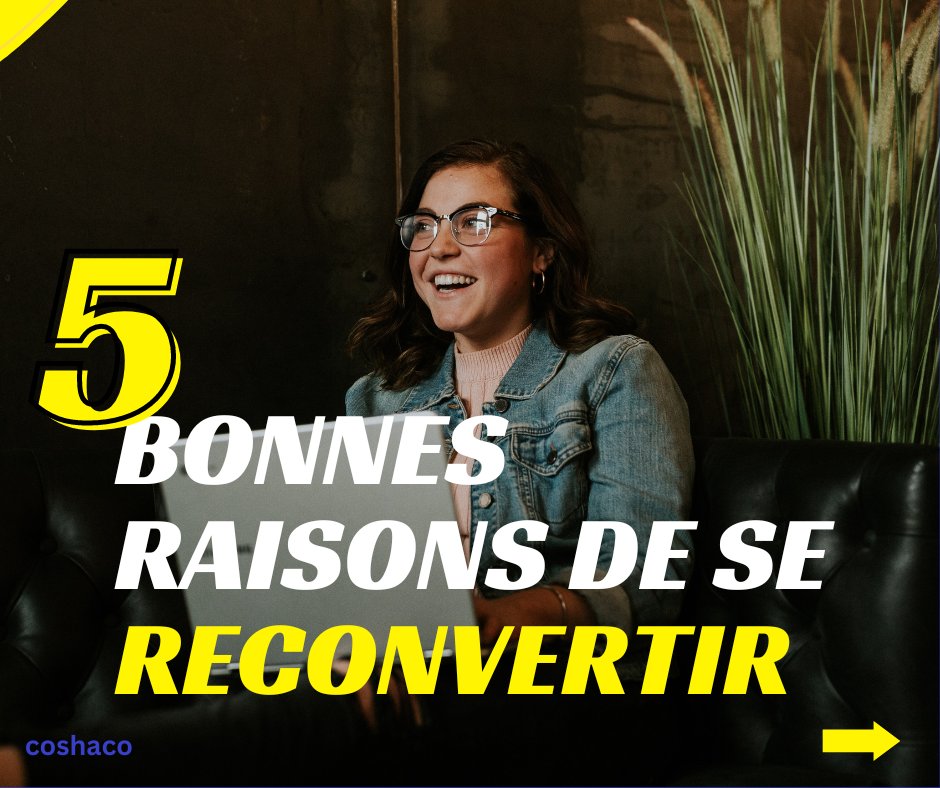 coshaco_'s tweet photo. 5 bonnes raisons de se reconvertir 🚀
1 - Fuir l’ennui au travail
2 - Obtenir un meilleur équilibre vie professionnelle et vie privée.
3 - Se challenger en développent des nouvelles compétences.
4- Faire de sa passion son métier.
5- Obtenir une meilleur rémunération.

#travail https://t.co/vNEnxnTxJo