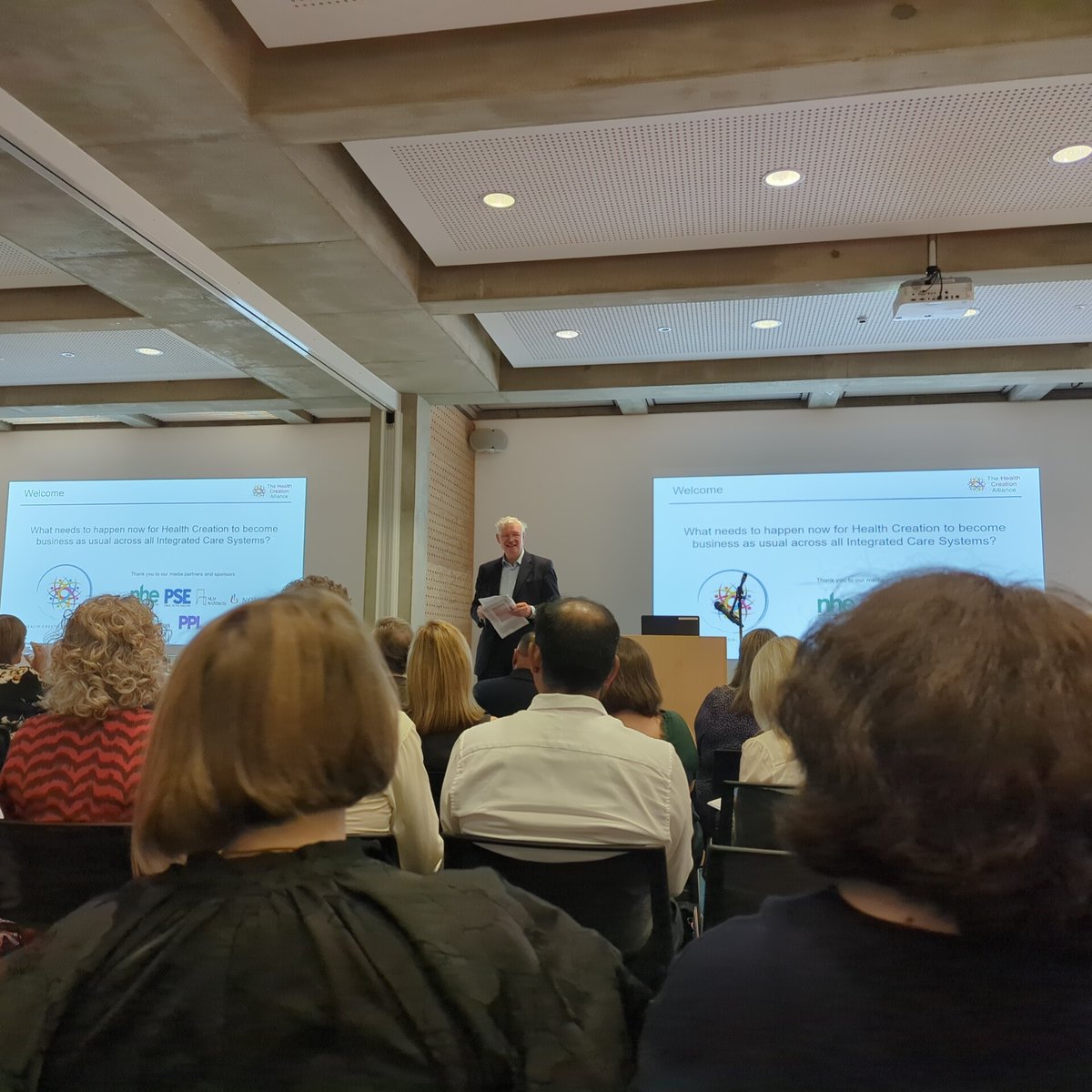 VishValivety's tweet photo. "Health is made at home, hospitals are for repairs".  Proud to be at the @TheHCAlliance event that @PPLthinks  is sponsoring to hear how #healthcreation can reduce inequalities in our society. https://t.co/I9BnmoDrU5