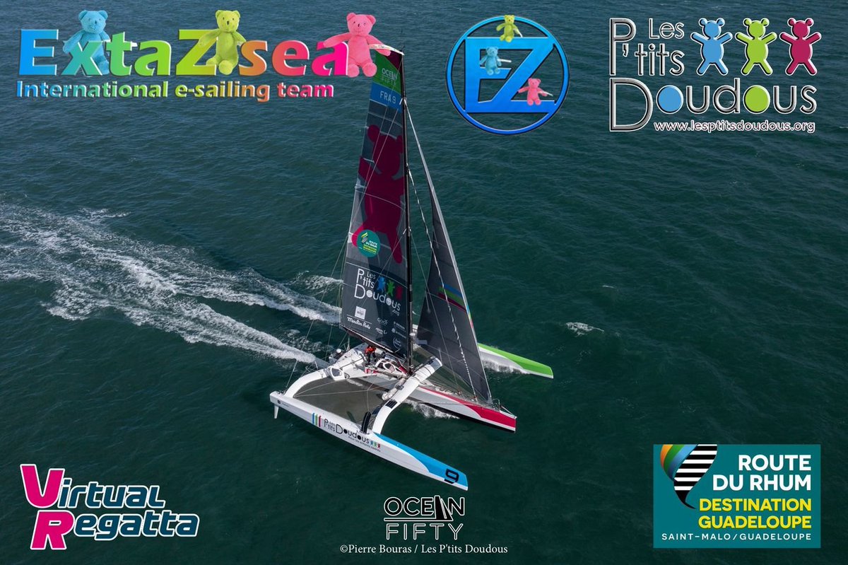 La team <a href="/ExtazSea/">ExtaZ Sea-The SeaCleaners</a> accompagnera de nouveau <a href="/ArmelTriponSkip/">Armel Tripon Skipper</a> et les <a href="/PDoudous/">Association Les P'tits Doudous</a> sur la <a href="/RouteDuRhum/">Route du Rhum - Destination Guadeloupe</a> sur <a href="/VirtualRegatta/">Virtual Regatta</a> 
Vous pourrez nous retrouver sur les pontons de Saint Malo le samedi 05 novembre veille du grand départ de l'épreuve.
Bons préparatifs et surtout bonne course Armel