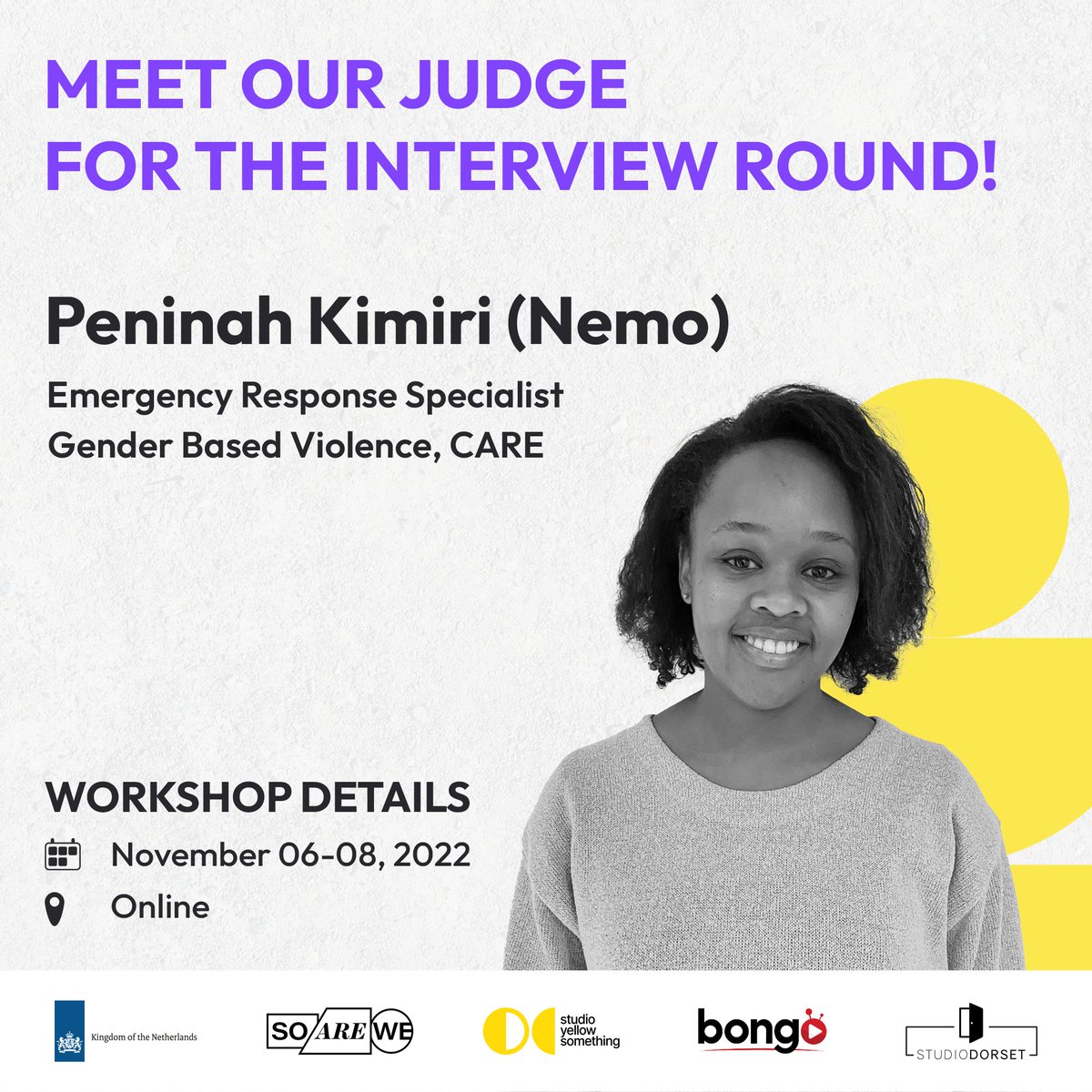 saw_initiative's tweet image. Peninah “Nemo” Kimiri is a GBV specialist who has worked with over 20 country teams on GBV programming in different contexts. She is passionate about preventing, mitigating, and responding to GBV in her professional and personal life. 

#soarewe #film #filmmakerchallenge