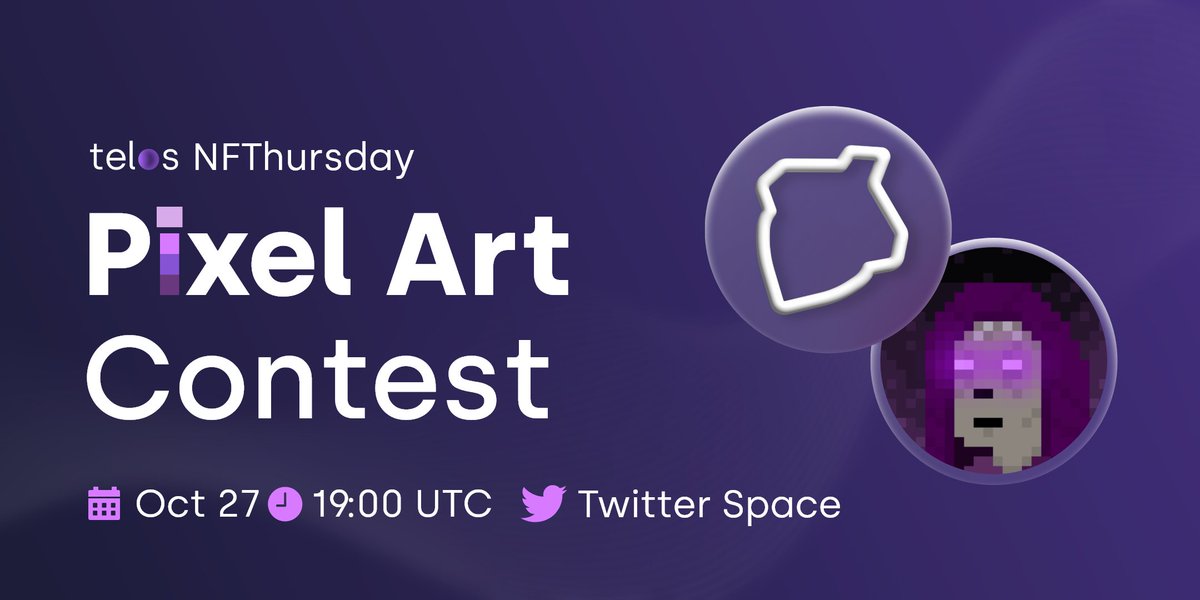 HelloTelos's tweet photo. #TelosNFT fam!! 

Join our #TwitterSpaces today for our #NFT Thursday Pixel Art Contest🎨

🗓️ Today!
⏰19:00 UTC
📍 https://t.co/xAcl547NRx

#NFTs #NFTcommunity https://t.co/KAwZuVGQRo