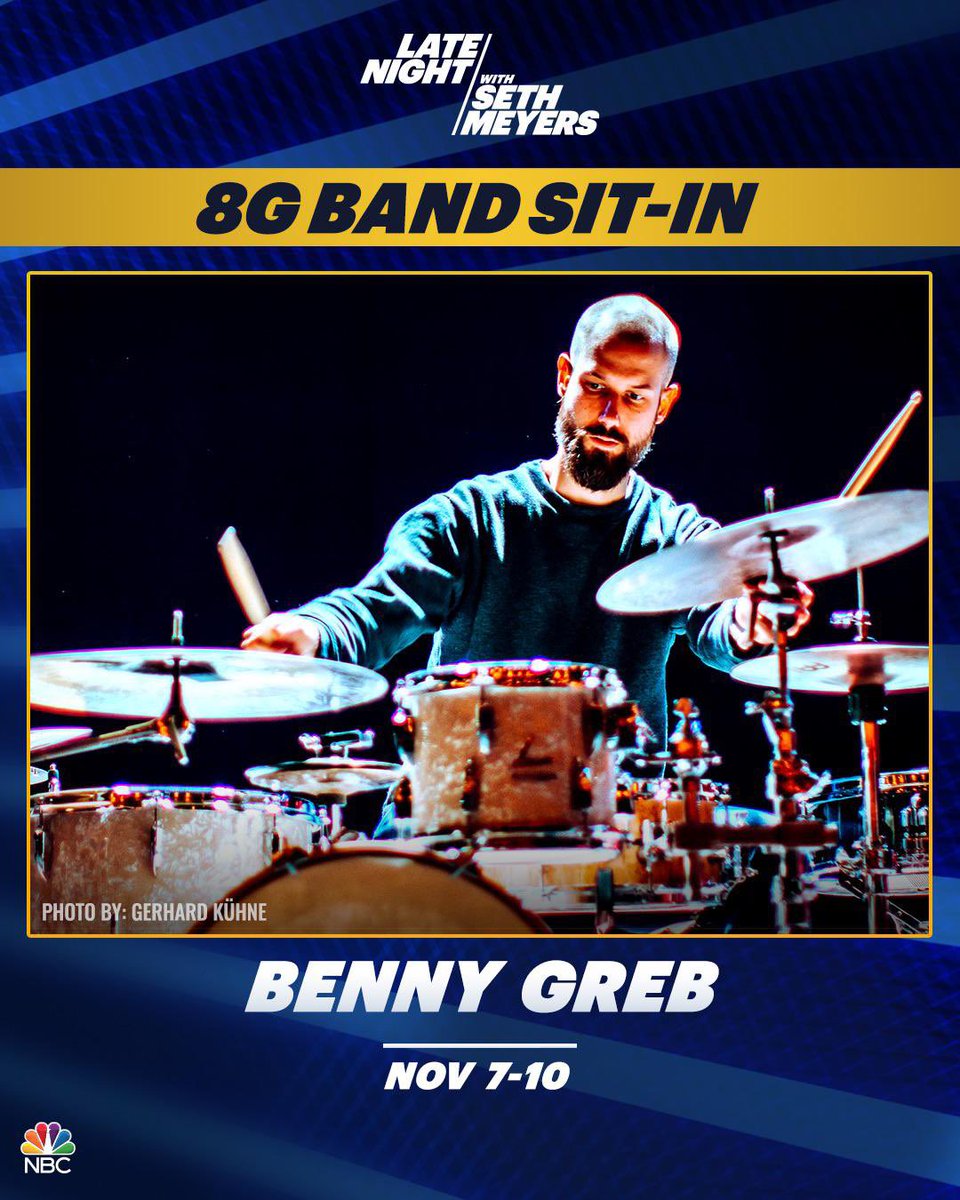 Benny Greb (@bennygreb) on Twitter photo looking forward to this! <a href="/LateNightSeth/">Late Night with Seth Meyers</a> looking forward to this! <a href="/LateNightSeth/">Late Night with Seth Meyers</a>