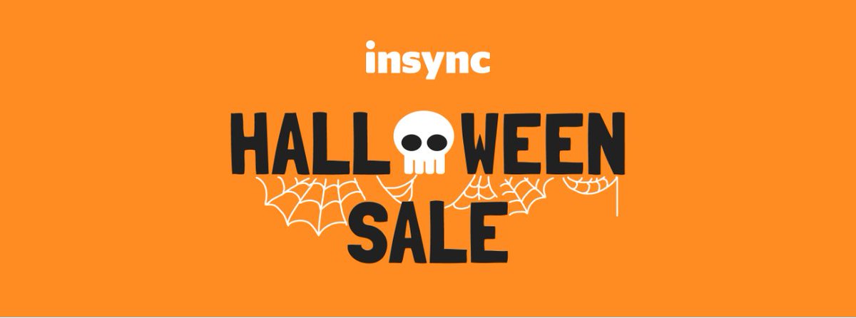 insynchq's tweet photo. HAPPY HALLOWEEN! Get 50% off our legacy licenses until Nov 1!

Visit https://t.co/Gp3GXIPA25 https://t.co/Fq4wzZDR2c