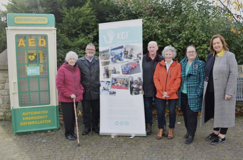 GrahamTrust's tweet photo. #Savinglives
It was a pleasure yesterday to join some of the #committee members of the #CladyCrossCommunityDevelopment to view the new #defibrillator installed at #Clady #MainStreet &amp; sponsored by the #KathleenGrahamTrust. https://t.co/2mEBNbcA9L
