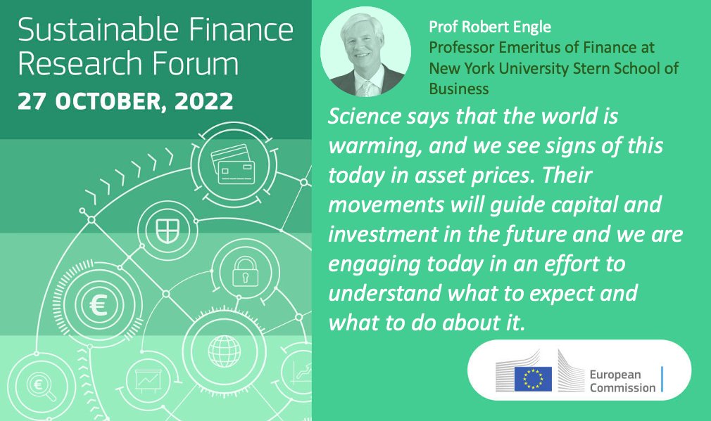 EU_ScienceHub (@eu_sciencehub) on Twitter photo Finding a more sustainable way to invest in #ClimateChange adaptation measures & bringing investors onboard – what’s the role of research?
Our keynote speaker, Nobel laureate <a href="/Prof_RobEngle/">Robert F. Engle</a> brings in the academic take 👉 europa.eu/!mcnPYT #SustainableFinanceEU #EUGreenDeal Finding a more sustainable way to invest in #ClimateChange adaptation measures & bringing investors onboard – what’s the role of research?
Our keynote speaker, Nobel laureate <a href="/Prof_RobEngle/">Robert F. Engle</a> brings in the academic take 👉 europa.eu/!mcnPYT #SustainableFinanceEU #EUGreenDeal