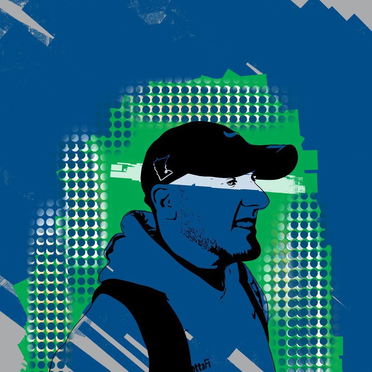 TheFinArtist's tweet photo. Threw some @Timberwolves colors on the portrait for @JustinHorsch
#digitalartist #THISmovement https://t.co/8yURFlvkvj