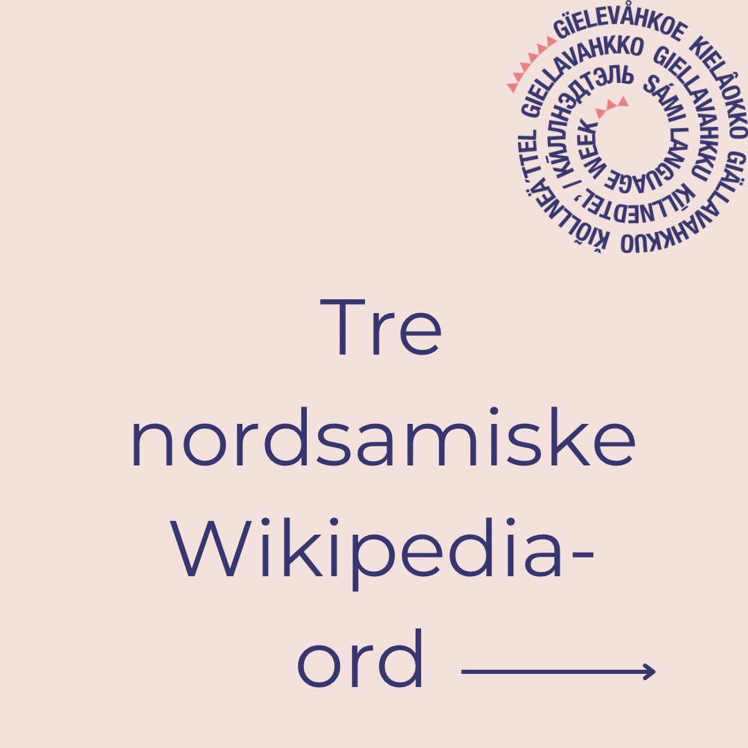 MaliWmno's tweet photo. Det er samisk språkuke! #giellavahkku #språkuke #nordsamisk #wikipedia https://t.co/FS1uAoghia